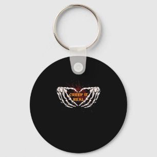 Creep It Real, Skeleton Handen Toon Hart Sleutelhanger