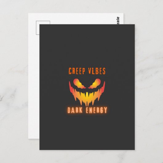 Creep Vibes Dark Energy _ Trendy Horror Streetwear Briefkaart (Voorkant / Achterkant)