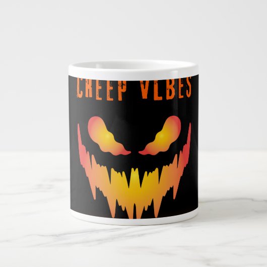 Creep Vibes Dark Energy _ Trendy Horror Streetwear Extra Grote Beker (Voorkant)