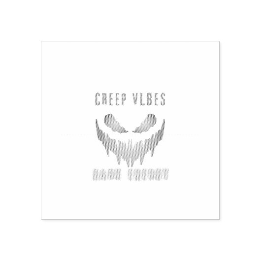 Creep Vibes Dark Energy _ Trendy Horror Streetwear Rubberstempel (Afrduk)