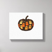 Creeper Pumpkin Ghosts Halloween Gift Classic T-SH Canvas Afdruk (Voorkant)