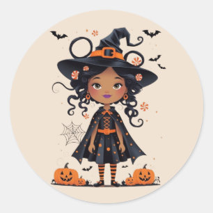 Creepin het Schattige deze Halloween Ronde Sticker