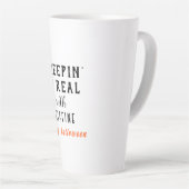 Creepin' It Echt Wit Halloween Latte Mok (Rechterhoek)