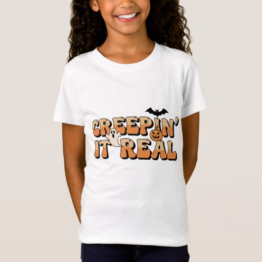 Creepin' It Real Retro Halloween T-shirt (Voorkant)