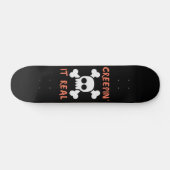 Creepin it Real Skull Skateboard (Horizontaal)