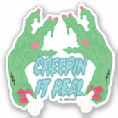 Creepin It Real Zombie Handen Sticker (Voorkant)