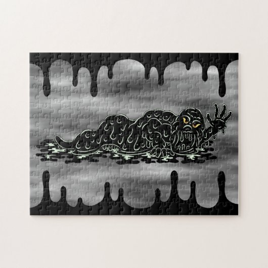 Creeping Slime Hulk Weird Horror Art Legpuzzel (Horizontaal)