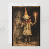 Creepmas Spooky Gothic  Clown Feestdagenkaart (Voorkant)