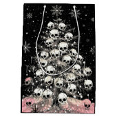 Creepmas Spooky Skulls Gothic Medium Cadeauzakje (Achterkant)