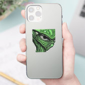 Creepy Abstract Alien Sticker (Telefoon)