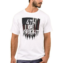 Creepy American Flag T-shirt - 4e van Fright