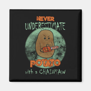 Creepy Angry Potato Chainzaag Horror Movie Lovers Magneet