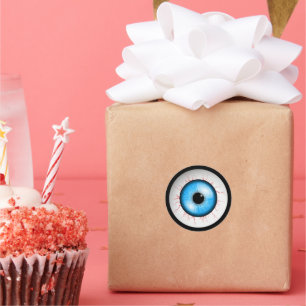 Creepy Blue Eyeball Ronde Sticker