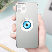 Creepy Blue Eyeball Sticker (Telefoon)