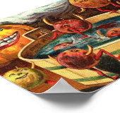 Creepy Bobbing Apples  Halloween Art-afdrukken Poster (Hoek)