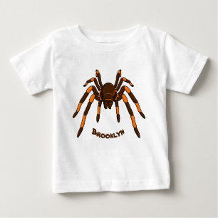 Creepy brown en oranje tarantula spider cartoon