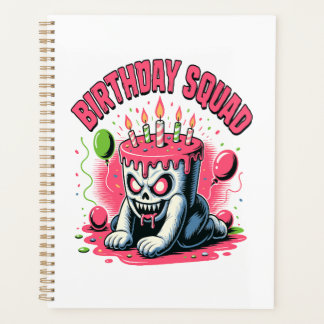 Creepy Cake Skull Birthday Squad Planner
