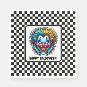Creepy Carnival Clown Halloween Papier servet