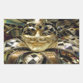 Creepy Carnival Masker Rechthoekige Sticker