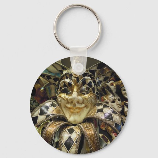 Creepy Carnival Masker Sleutelhanger (Voorkant)
