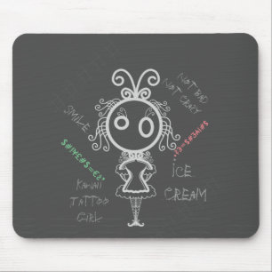 Creepy Cartoon Kawaii Tattoo Girl Muismat