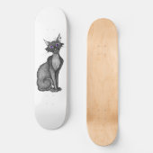 Creepy Cat Skateboard (Voorkant)