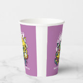 Creepy Cats Halloween Art: Paw-sitively angstaanja Papieren Bekers (Rechts)