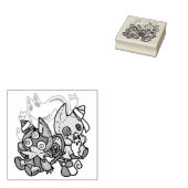 Creepy Cats Halloween Art: Paw-sitively angstaanja Rubberstempel (Gestempeld)