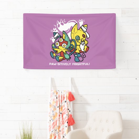 Creepy Cats Halloween Art: Paw-sitively angstaanja Spandoek (Insitu)