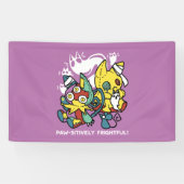 Creepy Cats Halloween Art: Paw-sitively angstaanja Spandoek (Horizontaal)