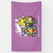 Creepy Cats Halloween Art: Paw-sitively angstaanja Spandoek (Verticaal)