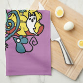 Creepy Cats Halloween Art: Paw-sitively angstaanja Theedoek (Quarter Fold)