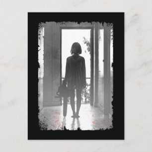 Creepy Chainsee Girl Horror Dark Art Briefkaart