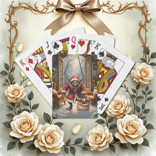 Creepy Christmas Goblin – Dark Fantasy Evil Santa Pokerkaarten