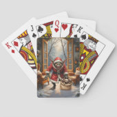 Creepy Christmas Goblin – Dark Fantasy Evil Santa Pokerkaarten (Achterkant)