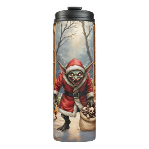 Creepy Christmas Goblin – Dark Fantasy Evil Santa Thermosbeker