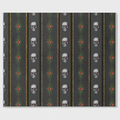 Creepy Christmas Skull inpakpapier (Vlak)