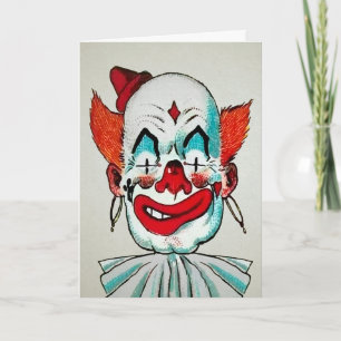  Creepy Clown Birthday-kaart Feestdagen Kaart