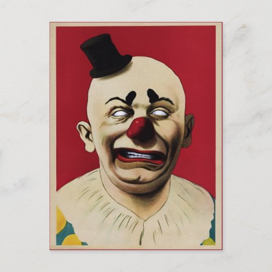 Creepy Clown Briefkaart (Voorkant)