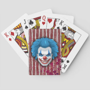 Creepy Clown Carnaval Halloween Pokerkaarten