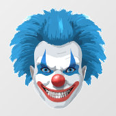 Creepy Clown Carnaval Halloween Raamsticker (Vel)