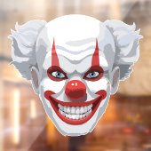 Creepy Clown Carnaval Halloween Raamsticker (Vel 2)