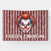 Creepy Clown Carnaval Halloween Spandoek (Horizontaal)