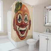 Creepy Clown Face Douchegordijn (In situ)
