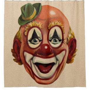 Creepy Clown Face Douchegordijn