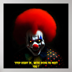 Creepy Clown Fobie Enge Gag Custom Poster