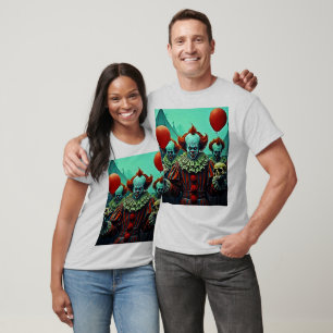 Creepy Clown Horror Scene Ontwerp T-shirt