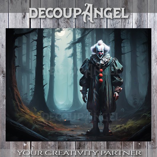 Creepy Clown in the Shadows beroemd gemaakt door D Tissuepapier