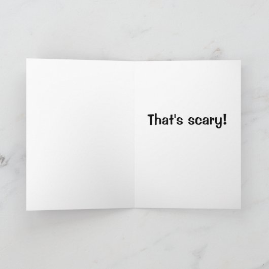 Creepy Clown verjaardag eng ouder worden Kaart (Binnen)