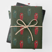Creepy Coffin Christmas Wrapping Paper (In situ)